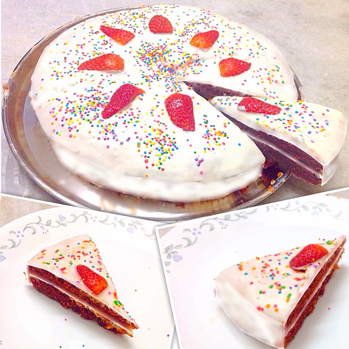 Eggless Red Velvet Cake with White Chocolate Ganache