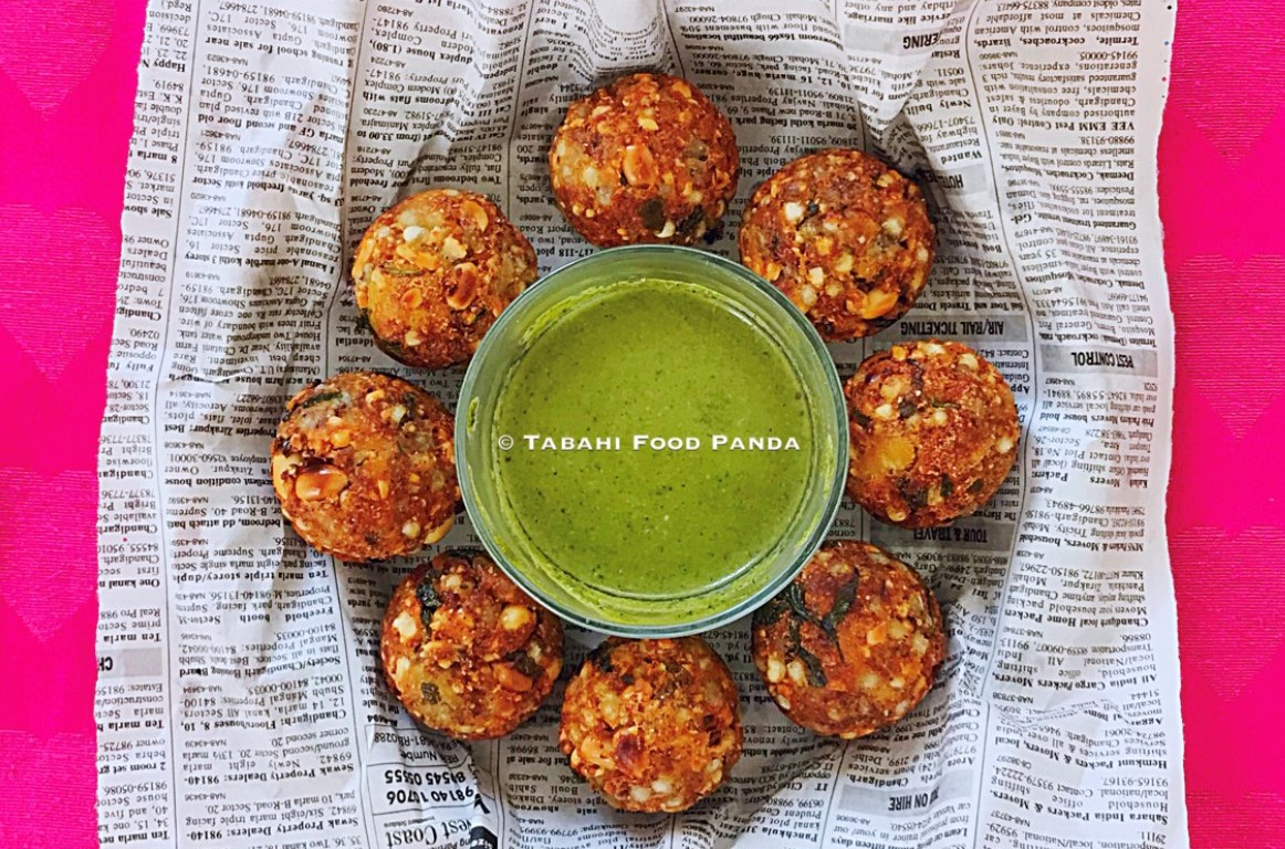 Sabudana Vadas in paniyaram pan