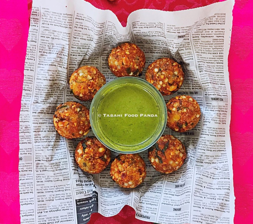 Sabudana Vadas in paniyaram pan