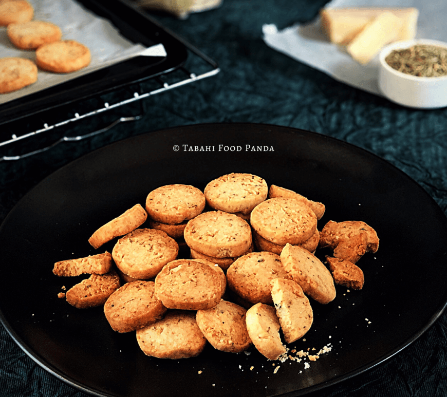 Rosemary Parmesan Shortbread Cookies